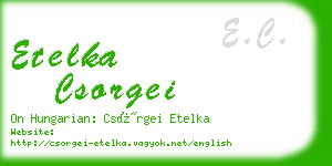 etelka csorgei business card